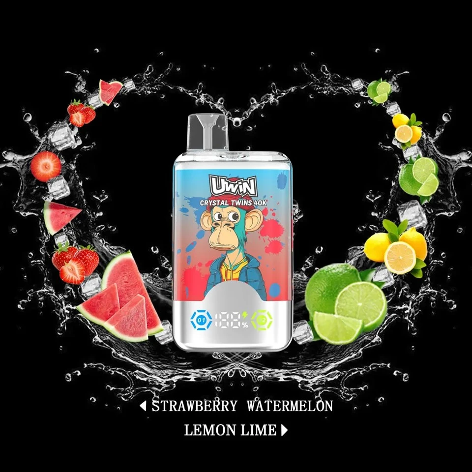 Uwin Twins Crystal 40000 40k Puffs Double Taste LED Display Disposable Vape best