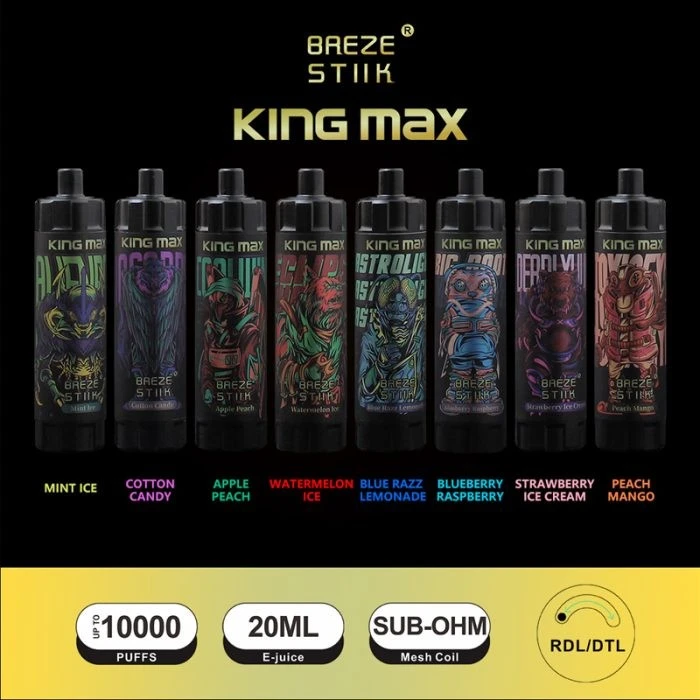 Breze Stiik Kingmax 10000 Puffs Disposable Vape high quality
